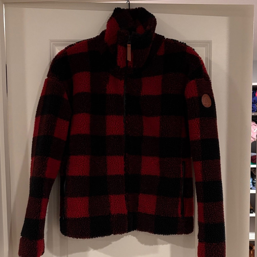 Alpine Design Red and Black Checkered Fleece Jacket